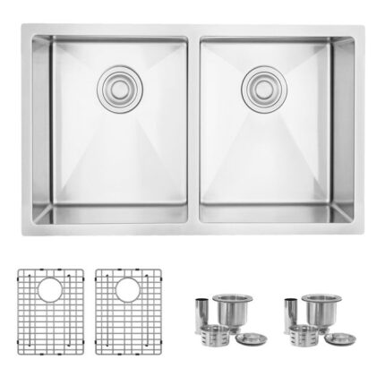 30 inch stainless steel double bowl sink