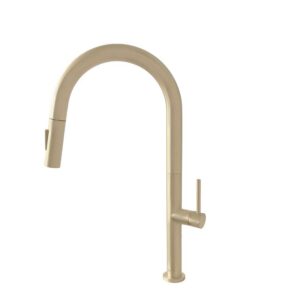 STYLISH K-141G Catania Single Handle Brushed Gold Pull Down Kitchen Faucet