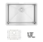 25 inch single bowl stainless steel kitchen sink