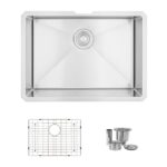 25 inch single bowl stainless steel kitchen sink