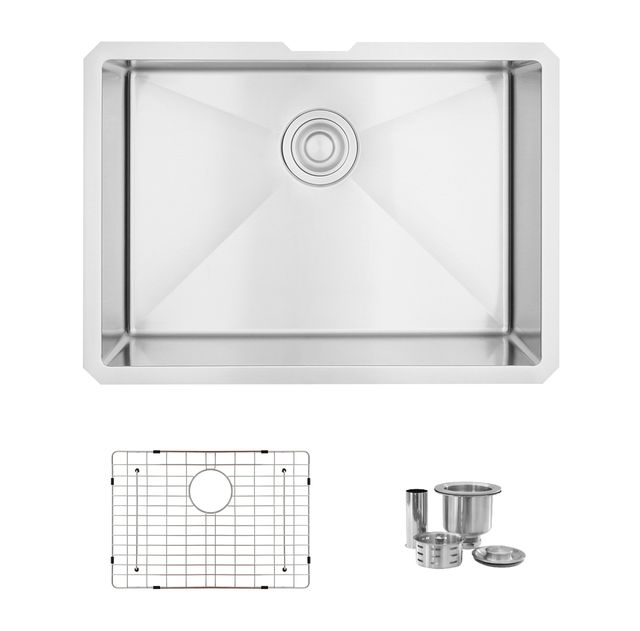25 inch single bowl stainless steel kitchen sink