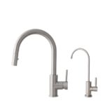 Modena pull down kitchen faucet with water tap