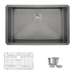 30 inch graphite black stainless steel kitchen sink