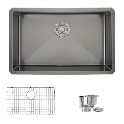 30 inch graphite black stainless steel kitchen sink