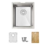 15 inch single bowl stainless steel workstation sink