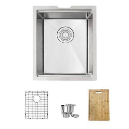 15 inch single bowl stainless steel workstation sink