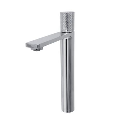 Polished chrome vessel bathroom faucet