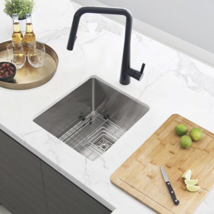 16 inch single bowl stainless steel kitchen sink