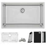 31 inch stainless steel workstation sink
