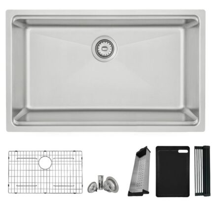 31 inch stainless steel workstation sink