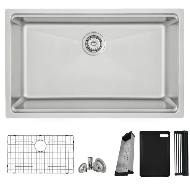 31 inch stainless steel workstation sink