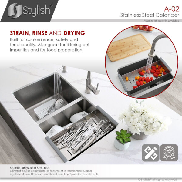 Stylish Colander Sink Accessory, product view 3
