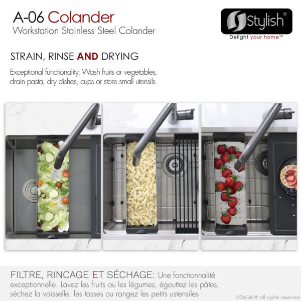 Stylish Colander Sink Accessory, product view 6