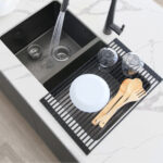 Stylish Drying Rack Black Sink Accessory, product view 1