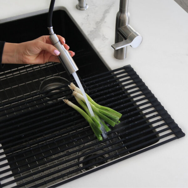 Stylish Drying Rack Black Sink Accessory, product view 10