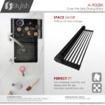 Stylish Drying Rack Black Sink Accessory, product view 3
