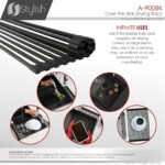 Stylish Drying Rack Black Sink Accessory, product view 7