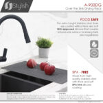 Stylish Drying Rack Dark Gray Sink Accessory, product view 4