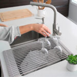 Stylish Drying Rack Gray Sink Accessory, product view 1