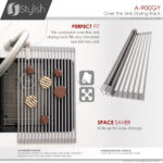 Stylish Drying Rack Gray Sink Accessory, product view 3