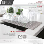 Stylish Drying Rack Gray Sink Accessory, product view 5