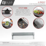 Stylish Drying Rack Gray Sink Accessory, product view 7