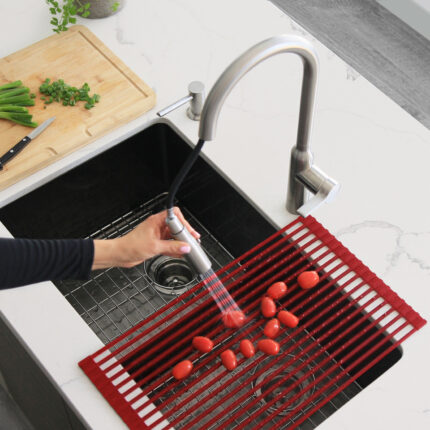 Stylish Drying Rack Red Sink Accessory, product view 1