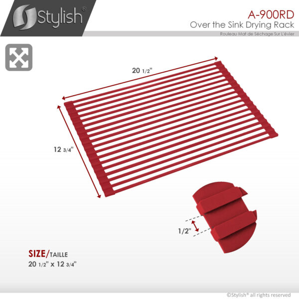 Stylish Drying Rack Red Sink Accessory, product view 9