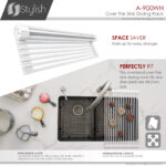 Stylish Drying Rack White Sink Accessory, product view 3