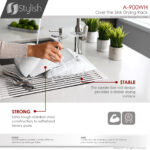 Stylish Drying Rack White Sink Accessory, product view 4