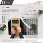 Stylish Drying Rack White Sink Accessory, product view 5