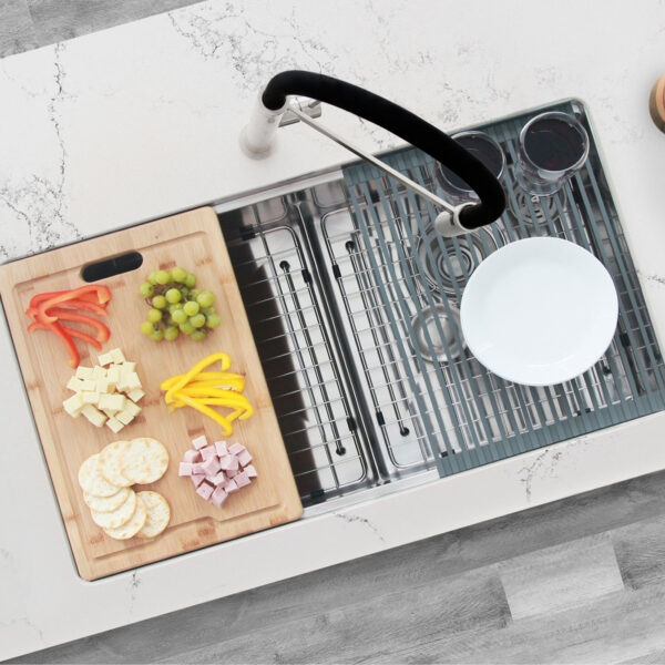 Stylish Drying Rack Dark Gray Sink Accessory, product view 10
