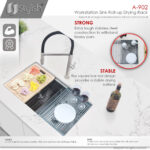 Stylish Drying Rack Dark Gray Sink Accessory, product view 2