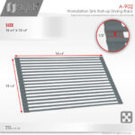 Stylish Drying Rack Dark Gray Sink Accessory, product view 4