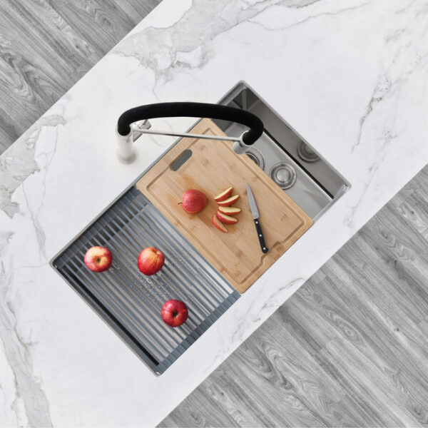 Stylish Drying Rack Dark Gray Sink Accessory, product view 9