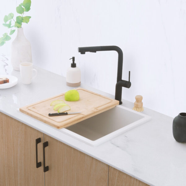 Stylish Bamboo Cutting Board Sink Accessory, product view 12