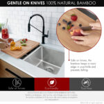 Stylish Bamboo Cutting Board Sink Accessory, product view 3
