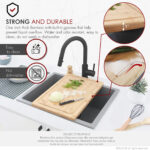 Stylish Bamboo Cutting Board Sink Accessory, product view 4