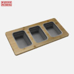 Stylish Workstation Serving Board With 3 Containers Sink Accessory, product view 2