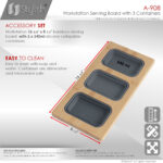 Stylish Workstation Serving Board With 3 Containers Sink Accessory, product view 5