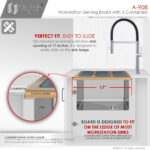 Stylish Workstation Serving Board With 3 Containers Sink Accessory, product view 7