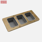 Stylish Over The Sink Serving Board With 3 Containers Sink Accessory, product view 2