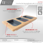 Stylish Over The Sink Serving Board With 3 Containers Sink Accessory, product view 3