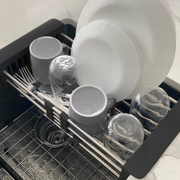 Stylish Adjustable Over The Sink Basket Sink Accessory, product view 10