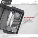 Stylish Adjustable Over The Sink Basket Sink Accessory, product view 3