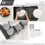 Stylish Adjustable Over The Sink Basket Sink Accessory, product view 5