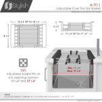 Stylish Adjustable Over The Sink Basket Sink Accessory, product view 6