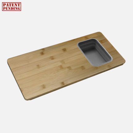 Stylish Over The Sink Cutting Board With 1 Container Sink Accessory, product view 2