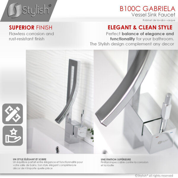 Stylish Gabriella Bathroom Faucet, product view 3