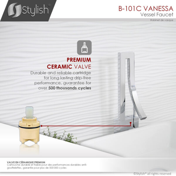 Stylish Vanessa Bathroom Faucet, product view 6